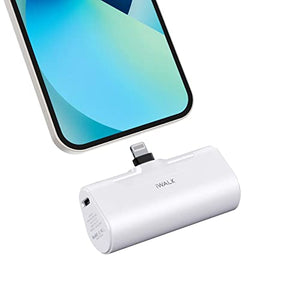 iWALK Small Portable Charger 4500mAh Ultra-Compact Power Bank Cute Battery Pack Compatible with iPhone 13/13 Pro Max/12/12 Mini/12 Pro Max/11 Pro/XS Max/XR/X/8/7/6/Plus Airpods and More,White