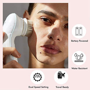 Vanity Planet Facial Cleansing Brush Ultimate Skin Spa with 3 Interchangeable Face Brushes for Cleansing, Exfoliating and Silicone Brush, Cordless, Water Resistant (Not Ur Mom's Purple)