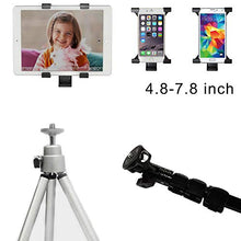Load image into Gallery viewer, IPOW iPad Tripod Mount Adapter Universal Tablet Clamp Holder Fits Ipad, Ipad Air, Ipad Mini, Microsoft Surface, Nexus and Most Tablets, Use on Tripod, Monopod, Selfie Stick, Tabletop Tripod Stand Etc