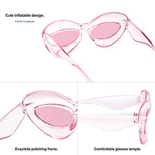 Load image into Gallery viewer, AWGSEE Trendy Inflated Shape Lip Sunglasses for Women Fashion Oversized Cat Eye Shades UV400 Protection