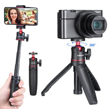 Load image into Gallery viewer, ULANZI MT-08 Extension Pole Tripod, Mini Selfie Stick Tripod Stand Handle Grip for Webcam iPhone 11 Pro Max Samsung Smartphone Canon G7X Mark III Sony ZV-1 RX100 VII A6400 A6600 Cameras Vlogging