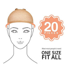 Load image into Gallery viewer, Teenitor 20pcs Stocking Caps for Wigs, Beige Wig Cap for Women, Stretchy Nylon Wig Caps