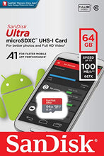 Load image into Gallery viewer, SanDisk 64GB Ultra MicroSDXC UHS-I Memory Card with Adapter - 100MB/s, C10, U1, Full HD, A1, Micro SD Card - SDSQUAR-064G-GN6MA