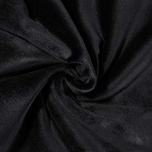 Colorxy Velvet Stretch Chair Covers for Dining Room, Soft Removable Long Solid Dining Chair Slipcovers Set of 4, Black