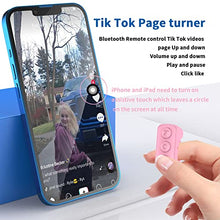 Load image into Gallery viewer, Vekesen TIK Tok Kindle App Bluetooth Remote Control Page Turner TikTok Remote Scrolling Ring clicker for iPhone iPad Camera Remote Shutter Selfie Button (Cherry Blossom Pink)