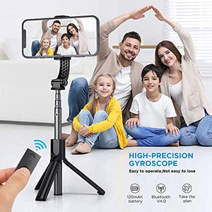 IKOMMI Gimbal Stabilizer for Smartphone Stabilizer Selfie Stick Tripod with Wireless Remote, 360° Automatic Rotation and Smart Gesture Switching, Suit for All Cell Phone